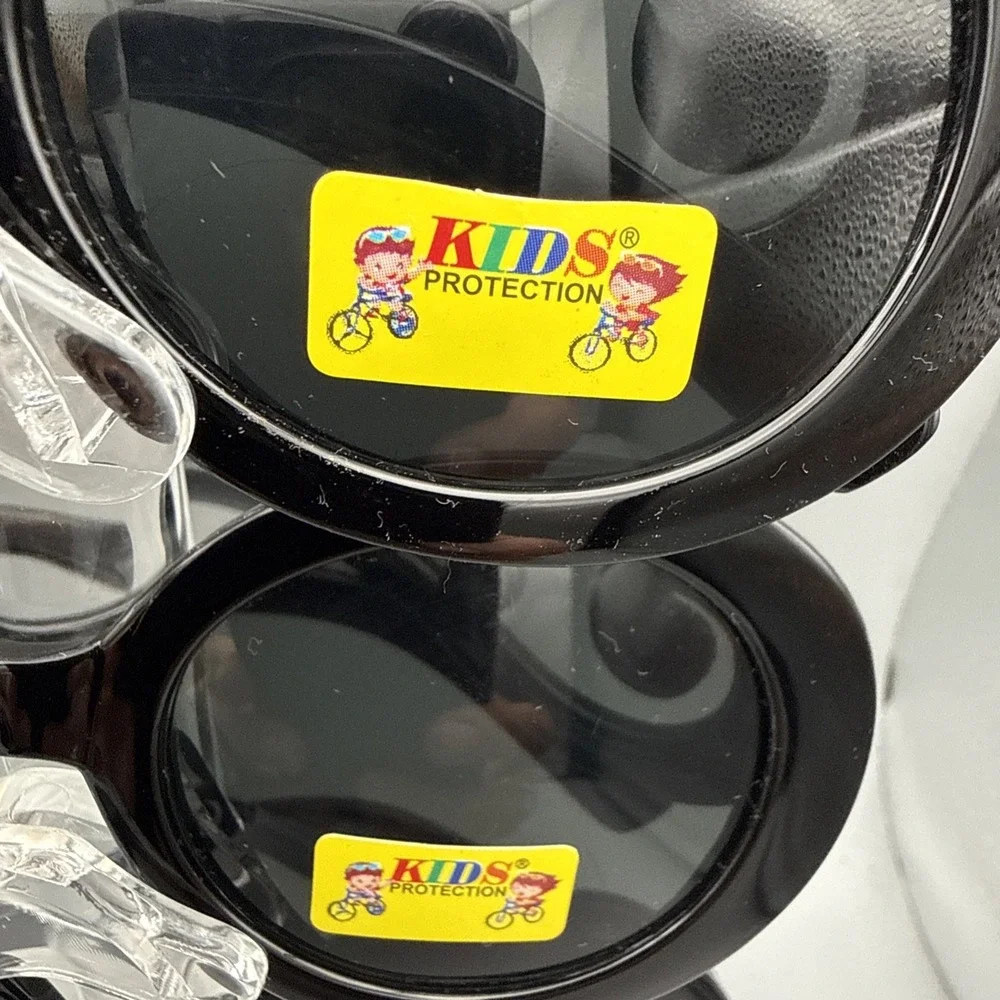 4 pair KIDS SIZE OVERSIZED EXAGGERATED SUNGLASSES Funky Round Black Frames-Party